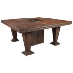 Mesa Ferro Envelhecido com Cachepot Central