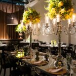 Candelabro Prata com Manga de Vidro