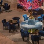 Poltrona Mignon Veludo Molhado Azul Itapuã