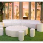 Banco Meia Lua Encosto para Revestir