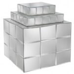 Mesa Bolo Espelho Bisotê Cubo