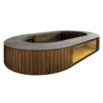 Bar Bossa Oval Madeira Ripada Tabaco