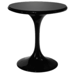 Bistrô Sari Preto com Tampo Vidro Preto