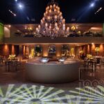 Bar Madeira Ripada Redondo com Tampo Acrílico