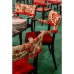 Cadeira Duomo com Braço com Encosto Floral com Pingentes