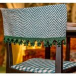 Cadeira Duomo sem Braço com Encosto Zig Zag Verde com Pingentes