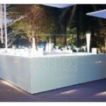 Balcão em Vidro Colorido