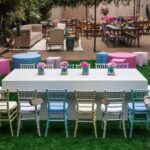 Mesa Balcão Baixa com Cadeira Itália Mini (10 lugares)