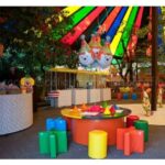 Tampo Mesa Infantil Colorido com Furo e Bacia