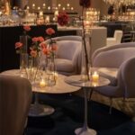 Mesa Saarinen Lateral Branca com Tampo Mármore Branco