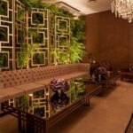 Mesa de Centro Tampo Espelho Bronze com Moldura Ferro Envelhecido