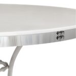 Tampo Laca Branca com Borda Espelhada e Base Bambu Branca