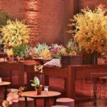 Tampo Madeira de Demolição com Acabamento Cobre e Base Cubo Cobre