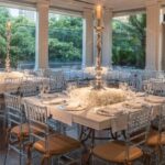 Tampo Quadrado em Laca Branca com Base Bambu Ferro Cinza