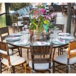 Tampo Tabaco com Base Trapézio Ferro Envelhecido