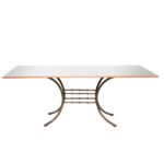 Tampo Espelho Bronze com Base Bambu Ferro