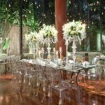 Tampo de Vidro Transparente com Base Bambu Ferro