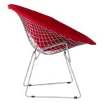 Poltrona Bertoia Diamante com Capa Corino Vermelho