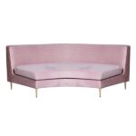 Sofá Manoela Veludo Inca Rosê (2 módulos curvos)