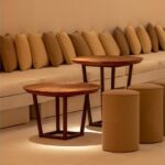 Base Trapézio Ferro Envelhecido com Tampo Madeira Demolição