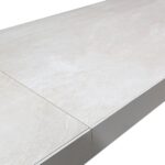 Tampo Mesa em Laca e Mármore Travertino Bege