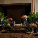 Tampo Espelho Bronze com Moldura Ferro Envelhecido e Base Bambu Ferro