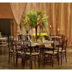 Tampo Quadrado Madeira com Base Bambu Ferro Cinza