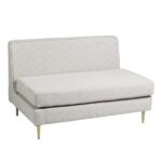 Sofá Manoela Linho Geométrico Cru