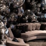 Sofá Manoela Veludo Eros Cinza (2 módulos curvos)