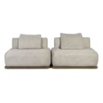 Sofá Loft Veludo Cinza (Módulo poltrona)