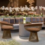 Poltrona Dore Veludo Caramelo