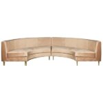Sofá Manoela Camurça Camelo (2 módulos curvos)