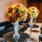 Bistrô Dubai Baixo Prata com Tampo Mármore Preto