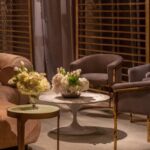 Mesa Saarinen Centro Branca com Tampo Mármore Branco