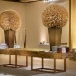 Tampo Madeira de Demolição com Base Cubo Cobre