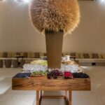 Tampo Madeira de Demolição com Base Cubo Cobre