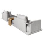 Sofá Milão Linho Cinza Mesclado