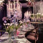 Mesa Dubai 1/4 Dourada com Vidro Branco