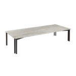 Mesa Minotti Centro com Tampo Mármore Travertino Bege