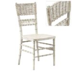 Cadeira Itália Patina Dourado(a) Encosto Palha