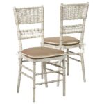 Cadeira Itália Patina Dourado(a) Encosto Palha