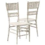 Cadeira Itália Patina Dourado(a) Encosto Palha