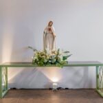 Aparador Ferro Treliça Laca com Tampo Mármore Verde Alpi