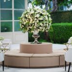 Banco S Redondo com Encosto Central