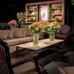 Mesa Minotti Centro com Tampo Mármore Travertino Bege