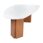 Mesa Ônix Orgânica com Base Madeira