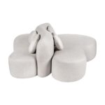 Sofá Orgânico Linho Bege - Completo