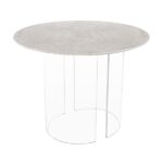 Tampo Mármore Travertino Nacional com Base Curva Cristal