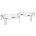 Mesa Vidro Cristal Centro com Tampo Vidro