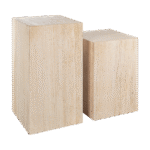Base Cubo Mármore Travertino Bege